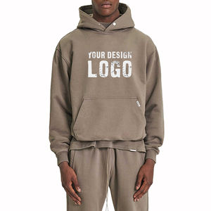 Sweat-shirts pour hommes en taille plus, à épaules tombantes, pour l'automne et l'hiver, décontractés, sans cordon de serrage, amples, pour le sport - Product Image 2