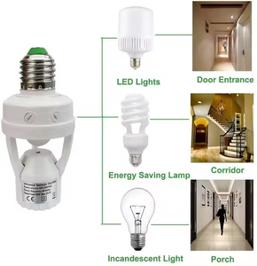 E27 ổ cắm AC100-240V chuyển đổi với PIR cảm biến chuyển động Ampoule LED E27 đèn cơ sở thông minh chuyển đổi ánh sáng bóng đèn giữ đèn - Product Image 2