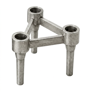 Portavelas Triangular de Aluminio, Soporte Metálico Resistente para Decoración del Hogar - Product Image 1