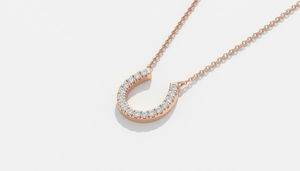 Stylish <b>Lucky</b> Charm Diamond Horseshoe <b>Necklace</b> Natural Diamonds for Women Dainty Fine Jewelry for Layering Casual Outfits a - Product Image 5
