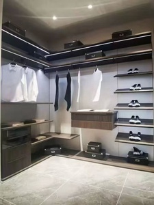 Thiết kế hiện đại freestanding tủ quần áo bằng gỗ kích thước tùy chỉnh nội thất phòng ngủ MDF cửa cho phòng khách hội thảo tủ quần áo lưu trữ - Product Image 5