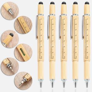 Multifunctional Tool Pen With Six-In-One Touch Screen <b>Drawing</b> Double-Ended Screwdriver Level Business Ballpoint Pen - Product Image 2