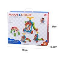 Baohan bébé jouets 5 en 1 marchette activité apprentissage Table Anti-renversement chariot monter sur jouets enfant Scooter poussette avec roues