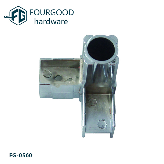 Square Tube 3ways Metal Fitting Tube Connector