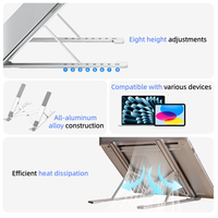 Support portable pliable pour ordinateur portable en alliage d'aluminium, réglable en hauteur, iDock