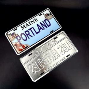 Plaque d'immatriculation en aluminium personnalisée pour la publicité et la décoration, style industriel, plaque d'immatriculation personnalisée de style américain - Product Image 1