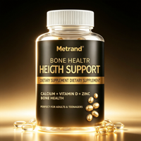 Capsules de soutien à la santé osseuse Metrand, calcium, vitamine D, zinc, complément nutritionnel pour les os, 60 capsules de gélatine pour adultes