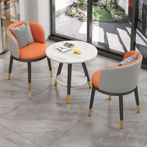 Ensemble table et chaises de balcon minimalistes modernes avec sièges rembourrés pour usage intérieur et extérieur - Product Image 4