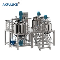 Machine de base liquide sous vide à grande échelle cosmétiques cosmétiques hydrauliques fixes faisant la machine homogénéisateur de pompe pour produits chimiques