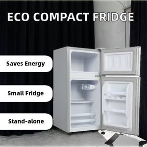 Energy Saving Dual-Door Stainless Steel Compact <b>Refrigerator</b> for Home Dormitories and Hotel Use Power Source Powered Do - Product Image 3