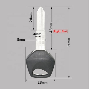 Clés vierges de <span class=keywords><strong>moto</strong></span> à lame longue non taillée pour <span class=keywords><strong>Suzuki</strong></span> Bandit 600 1200 GSX-R600, R750 GSV-R1000 Hayabusa Katana 600 - Product Image 2