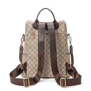 <b>Lady</b> Luxury Office <b>Backpack</b> Casual Travel Pvc <b>Backpack</b> Women Retro Classic Printing Shoulder <b>Backpack</b> - Product Image 2