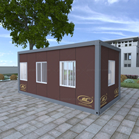 Maison mobile d'usine, conteneur de couchage pour hôtel, préfabriquée 20FT 40FT avec électricité solaire