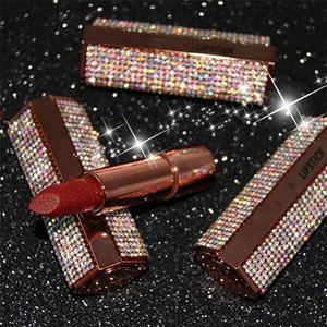 Label Pribadi Casing Lipstik Dekorasi Berlian Imitasi Matte, Mudah Diwarnai Lipstik Tahan Lama - Product Image 3