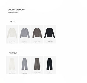 American Casual Sporty 100% Sweatshirt à capuche en tricot de <span class=keywords><strong>laine</strong></span> Lounge Wear Pants Set New Daily Wear Top and Straight Leg Pants Set - Product Image 2