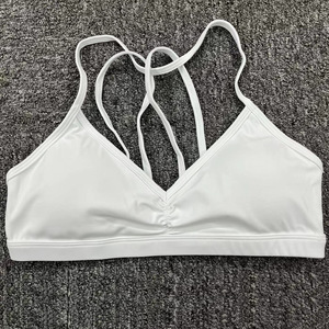 Soutien-gorge de yoga de sport de couleur unie pour femmes avec haut respirant à dos ouvert haute élasticité pour l'exercice et le fitness - Product Image 2