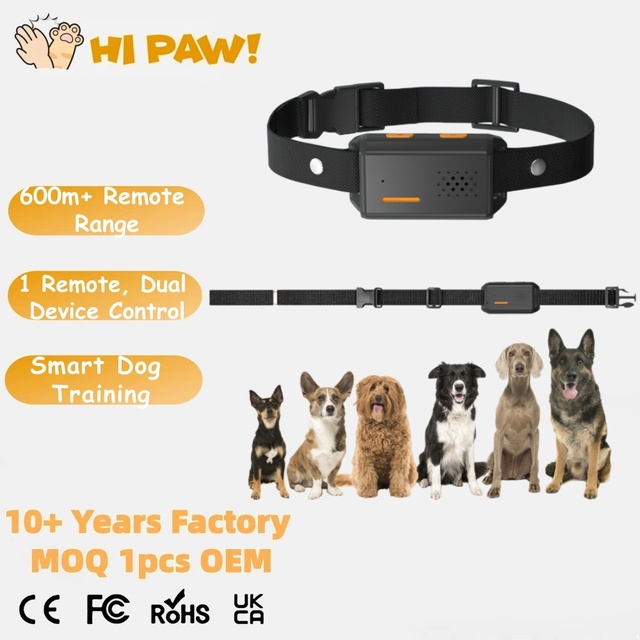 2 in 1 Pet Training Device 600m + Remote Vibration Command Record Dog Training Collar Automatic Dog Barking Stopper Collar