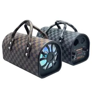 WQMY tragbar 5&6 Zoll TTD-501/601 drahtloser Subwoofer Handtasche tragbarer Outdoor-Audio-Lautsprecher mit Blauem T Designer-Beutel