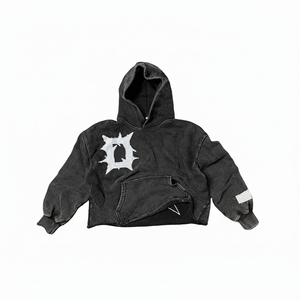 High Street Custom Oversize Acid Wash Hoodie para hombres 3D Serigrafía Pullover Style Low MOQ Hooded Zipper Design Wholesale - Product Image 1