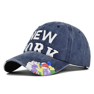 Logo personalizzato 3D ricamo New York cappellini cappelli da Baseball con disegno colorato <span class=keywords><strong>cappello</strong></span> da Baseball a tesa curva - Product Image 5