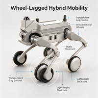 Kit modulaire bionique de robot chien quadrupède HiRobot avec moteur et caméra de profondeur PLC pour l'éducation et la recherche en STEM