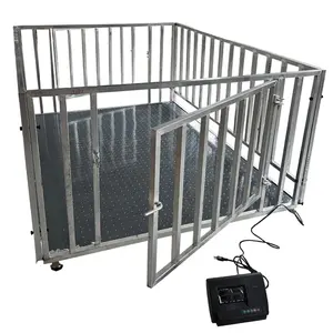 Dingfeng Manufacturers Supply SCS Electronic Platform Farm Cattle Scale Animal Weighing1- 5ton Customizable Fence