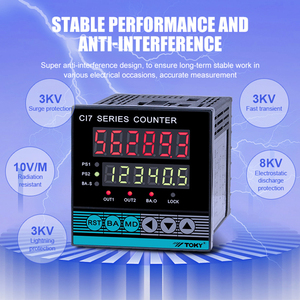 Toky công nghiệp 6 chữ số hiển thị <span class=keywords><strong>Counter</strong></span> Meter Số lượng Chiều dài hàng loạt đo kỹ thuật số truy cập - Product Image 6