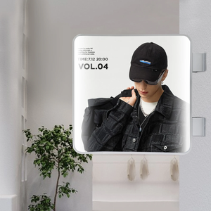 Boîte lumineuse publicitaire en acrylique en acier inoxydable imperméable personnalisée pour l'extérieur Boîte lumineuse ronde à LED pour café <span class=keywords><strong>Restaurant</strong></span> - Product Image 2