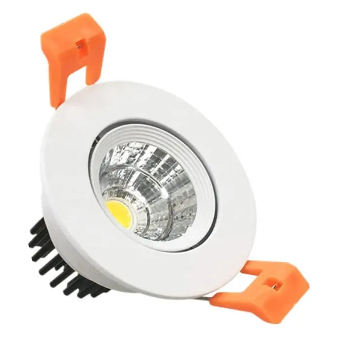 COB LED Downlight 3W 5W 7W 9W 12W 20W 30W Blanco natural 4000K-4500K Regulable COB Luz de techo direccional 60 Ángulo de haz