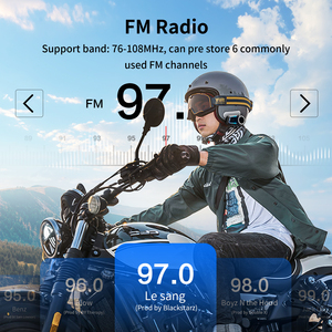 Fodsports FX7 2000m xe máy Mũ bảo hiểm Tai nghe Bluetooth 10 tay đua lưới không thấm nước IP67 xe máy liên lạc trong - Product Image 6