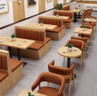 Combinaison de chaise de table de canapé en bois massif personnalisée pour restaurant café magasin de nouilles barbecue hot pot école moderne hôtel