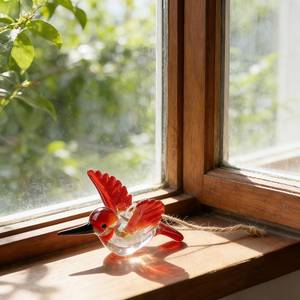 Figurine d'oiseau colibri en verre soufflé artisanal, colorée, ornement d'art déco moderne pour la décoration de table à la maison, mariage, baptême - Product Image 5