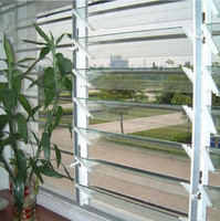Moderne Jalousie Fenêtre Verre Automatique Aluminium Verre Persienne Maison Fenêtre Obturateur Sécurité Fenêtre Stores