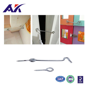 Q195 DE SEGURIDAD DE ACERO ventana puerta gancho ojo cabaña kit de gancho con una pequeña tarjeta de papel blister - Product Image 6