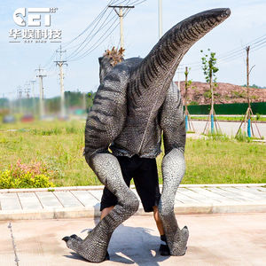 Costume de dinosaure de rapace de jambes visibles grandeur nature réelle de marche robotique animatronique de <span class=keywords><strong>parc</strong></span> à thème extérieur - Product Image 4