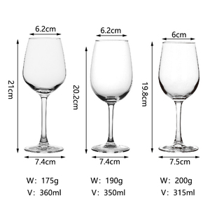Verre à vin personnalisé avec logo, 360 ml, ensemble <span class=keywords><strong>de</strong></span> gobelets classiques pour la maison, le <span class=keywords><strong>bar</strong></span>, les fêtes, les restaurants, les mariages - Product Image 4