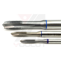 Alat Tap Ulir Spiral HSSE Berlapis TiCN DIN-M2*0.4-M10*1.5 untuk Ulir Kasar, Alat Tap Lubang Tembus