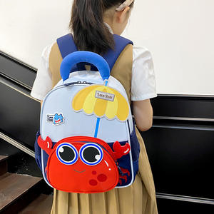 Nueva moda pequeño <span class=keywords><strong>cangrejo</strong></span> dibujos animados lindo ligero impermeable mochila escolar para niños y niñas - Product Image 3