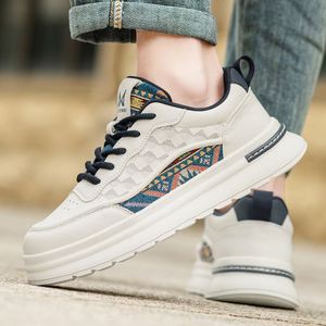 Chaussures de marche sportives blanches pour hommes - Tendance mode, bout fermé, antidérapantes, automne/hiver - Product Image 1