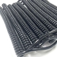 Cable Espiral Blindado de PU/PVC Negro, Blanco y Naranja de 2, 3, 4, 5, 6, 8 y 12 Núcleos, Cable en Espiral Personalizado