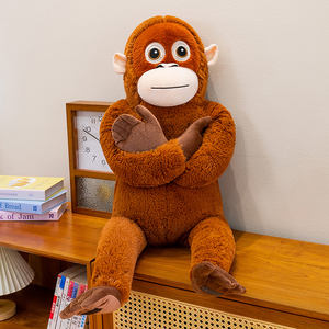 Venta Directa de Fábrica al por Mayor: Peluche de Gorila Marrón de Brazos Largos, Lindo Mono Sentado, Juguete de Peluche Suave y Genial, Muñeco de Gorila - Product Image 4