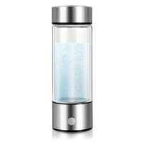 Bouteille d'eau intelligente à hydrogène avec logo personnalisé 420ml Bouteille d'eau à hydrogène en verre H2 pour générateur d'eau à hydrogène