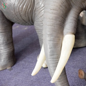 Vườn ngoài trời trang trí cuộc sống kích thước sợi thủy tinh nhựa voi tượng - Product Image 6