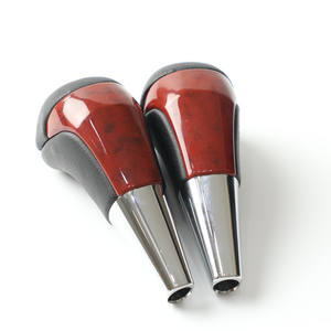 Palanca de Cambios de Coche, Ergonómica, de Madera de Melocotón Roja y Cuero, para Toyota Hilux Fortuner 2005-2016 - Product Image 1