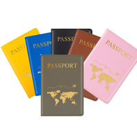 Usine Logo Personnalisé Beige Passeport Titulaire Voyage D'affaires Rfid Pu Portefeuille En Cuir Pas Cher En Gros Passeport Couverture