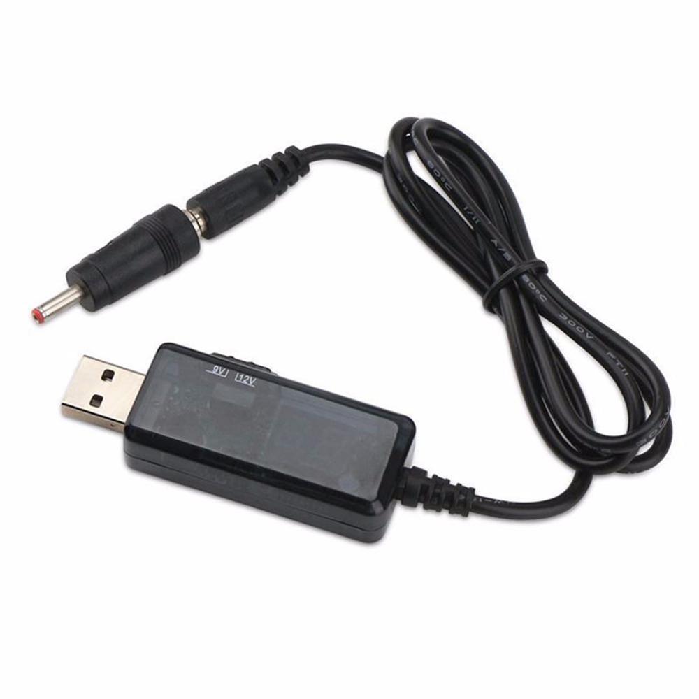 2025 USB повышающий преобразователь DC 5V до 9V 12V USB повышающий кабель преобразователя + 3,5x1,35 мм соединитель для источника питания