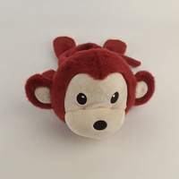 Vente directe d'usine conception personnalisée doux menthe câlin animal gonflable singe rouge foncé jouets en peluche