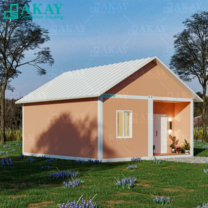 <span class=keywords><strong>Maison</strong></span> préfabriquée en conteneur de style campagne et ville à construction rapide à deux chambres avec toit en forme de A orange - Product Image 6