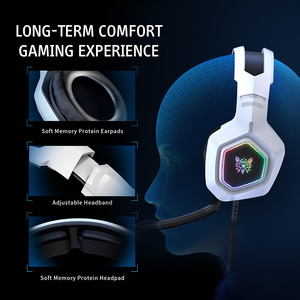 หูฟังเกมมิ่ง <span class=keywords><strong>ONIKUMA</strong></span> <span class=keywords><strong>K10</strong></span> สีขาว ขนาด 3.5 มม. คุณภาพเยี่ยม พร้อมเสียงเบสทรงพลัง - Product Image 3