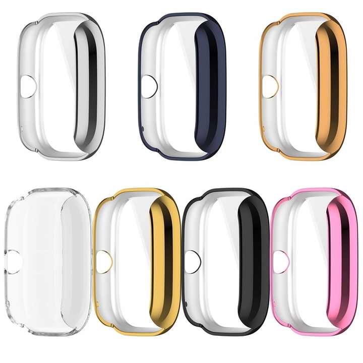 TPU Electroplated All-inclusive Protective Case for Amazfit GTS 4 Mini, Bip 3, Bip 3 Pro Protector Watch Case